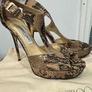 Jimmy Choo Snake Skin High Heels I used one time very comfortable shoes